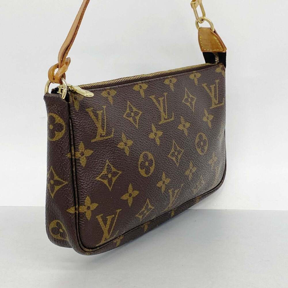 LOUIS VUITTON Authentic Brown Monogram Pochette Pouch - Picture 2 of 9